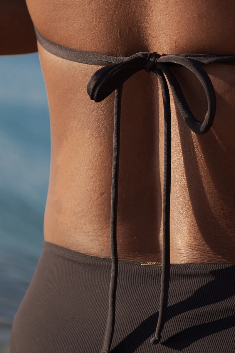 Nérée Black Ribbed Bikini Brief