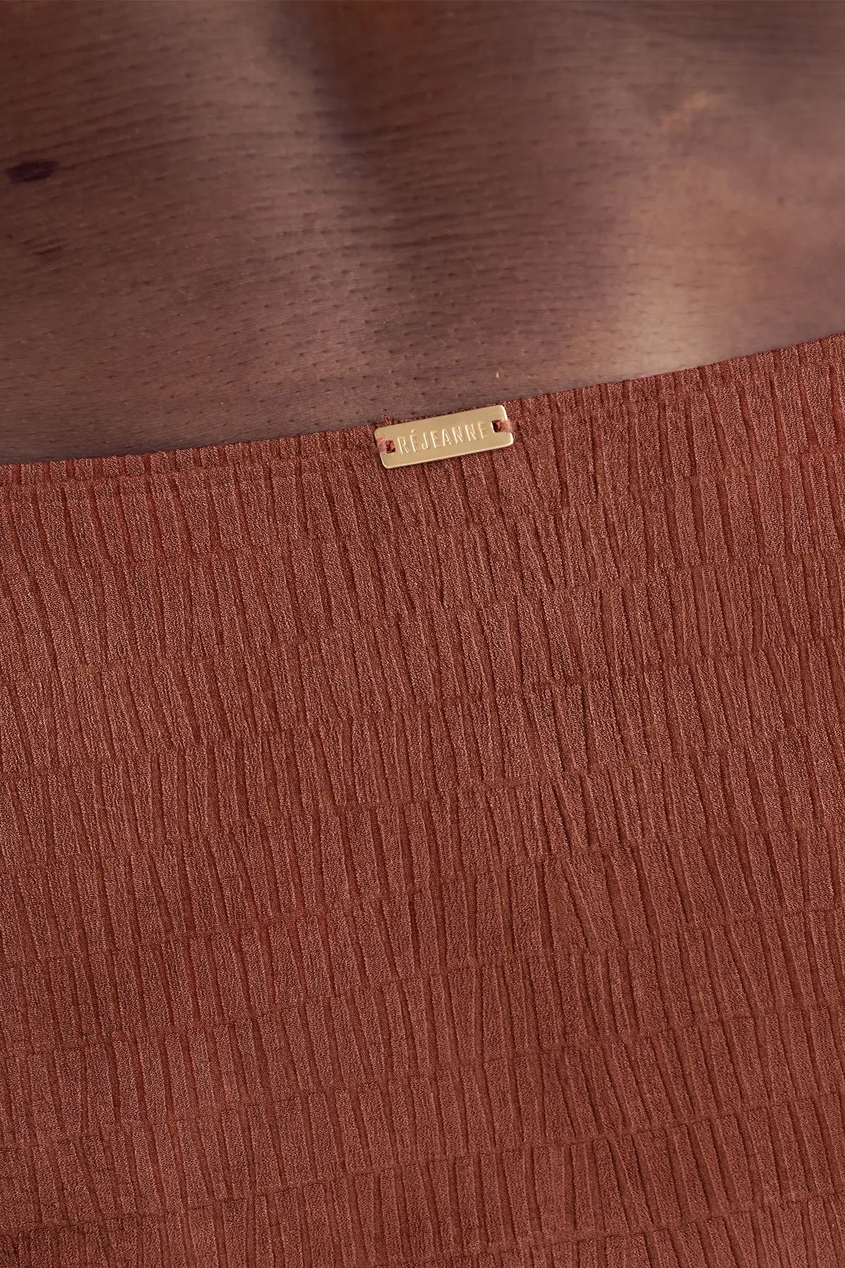 Culotte de Maillot de Bain Nérée Texturé Terracotta