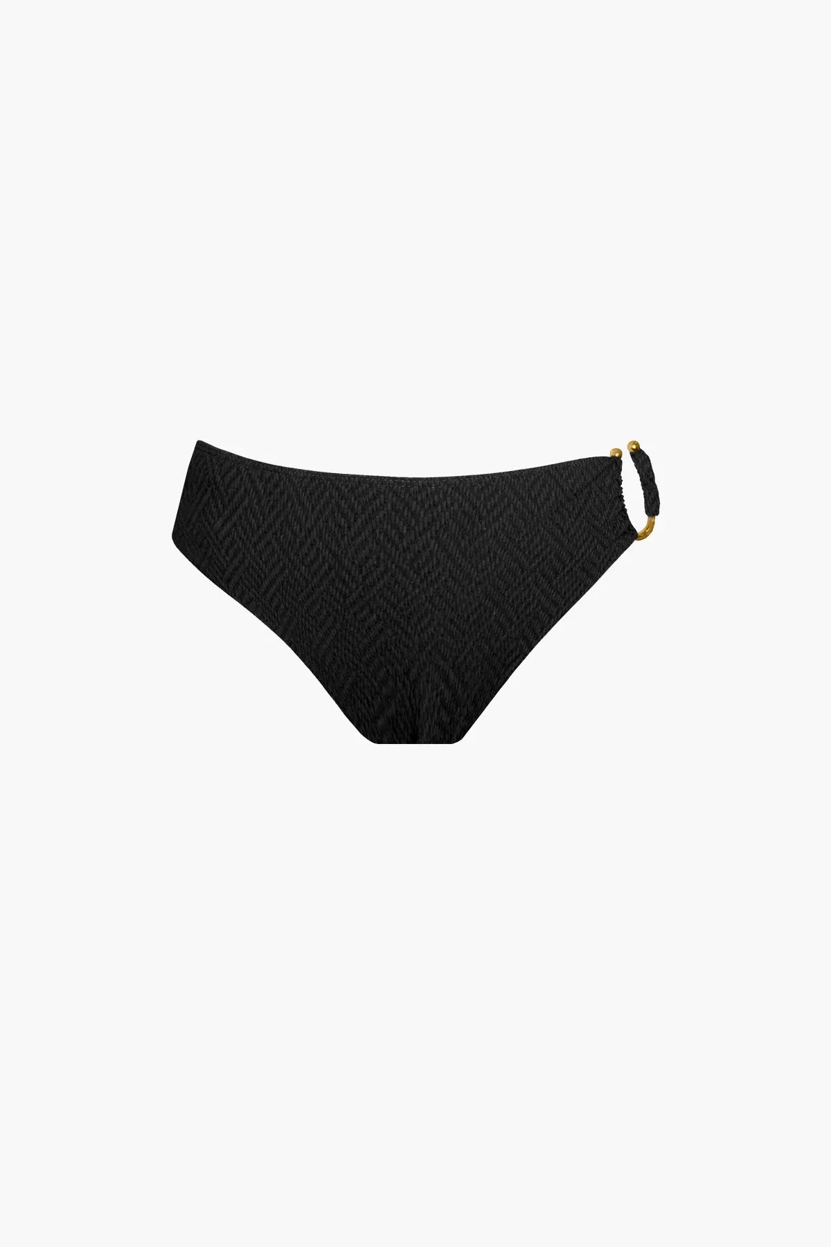 Héméra Black Textured Bikini Brief