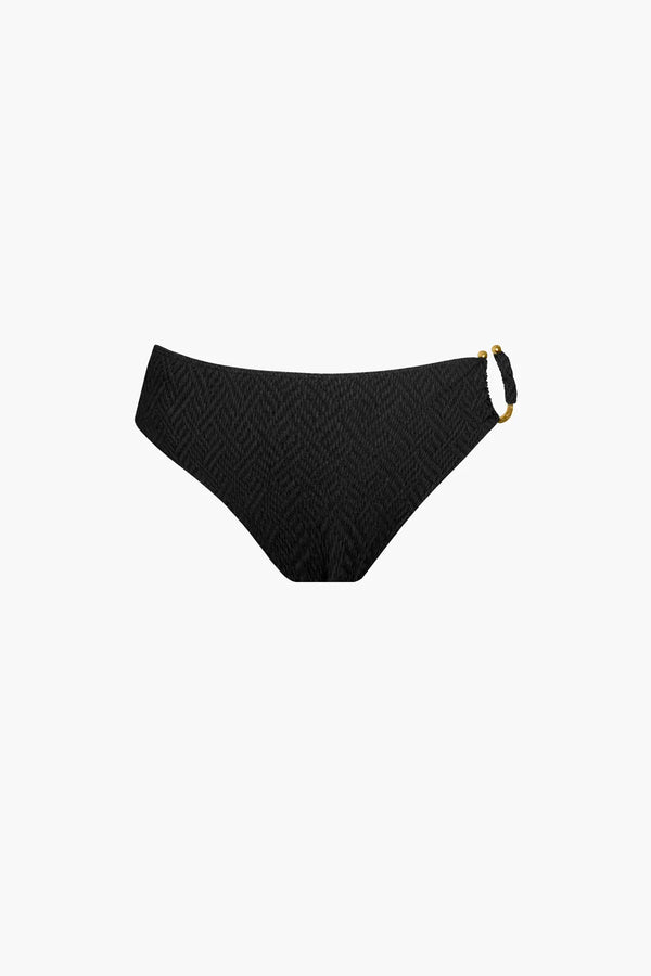 Héméra Black Textured Bikini Brief