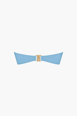 Nérée Stone Blue bandeau bikini top 