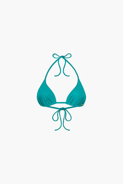 Nérée Turquoise Tie-Triangle Bikini Top