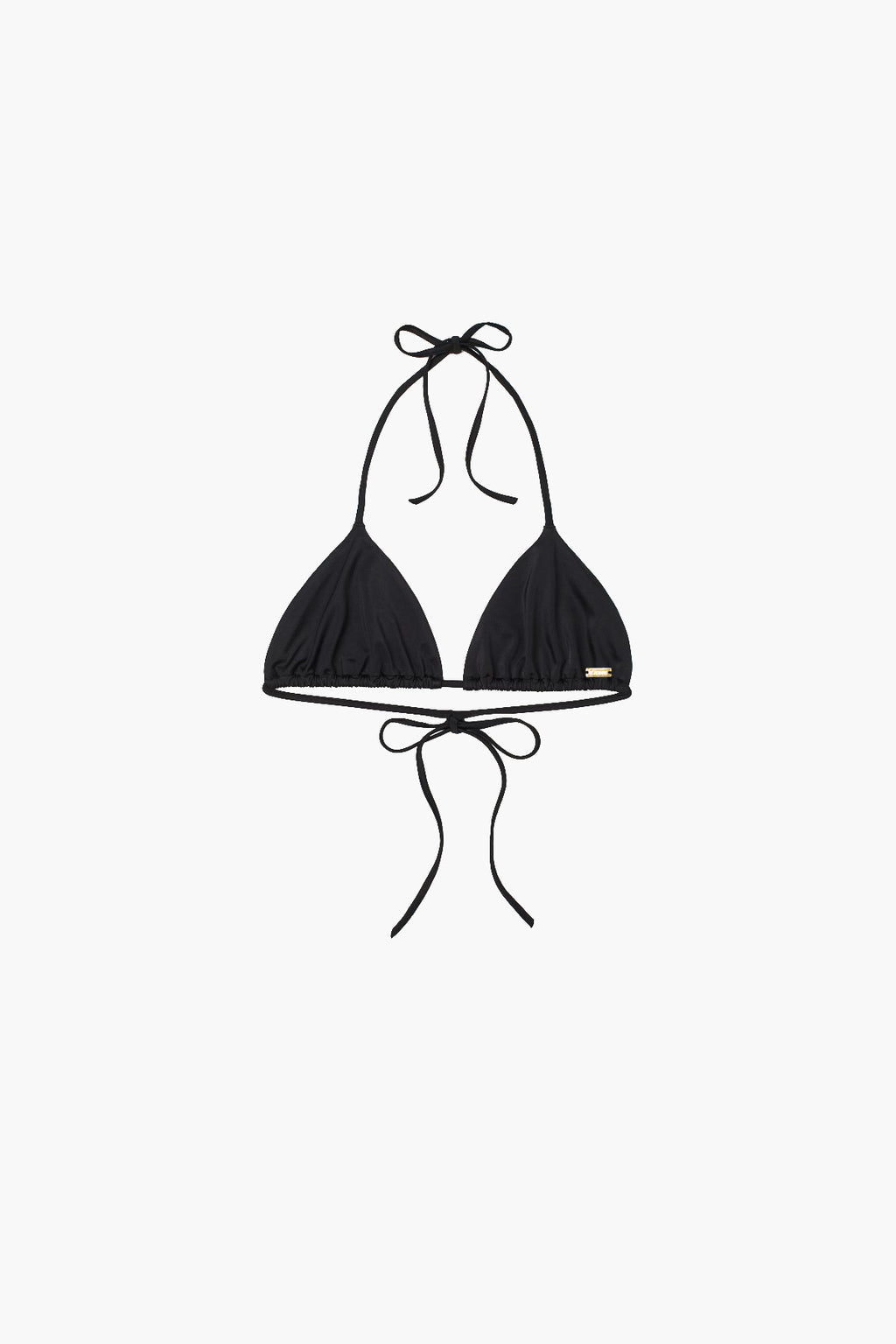 Nérée Black Tie-Triangle Bikini Top