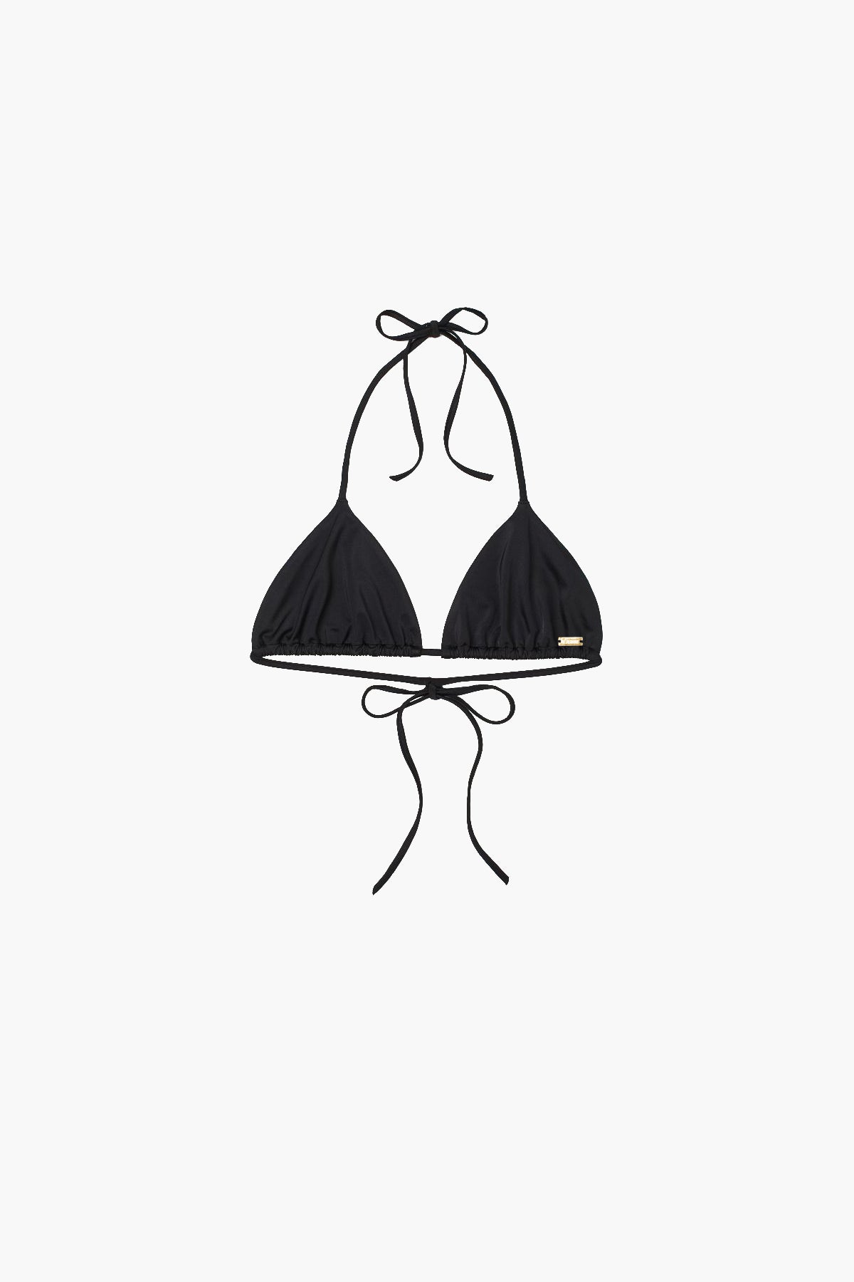 Nérée Black Tie-Triangle Bikini Top