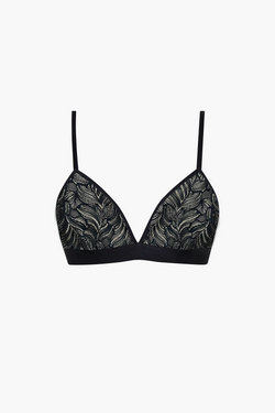 Black Venise Triangle Bra