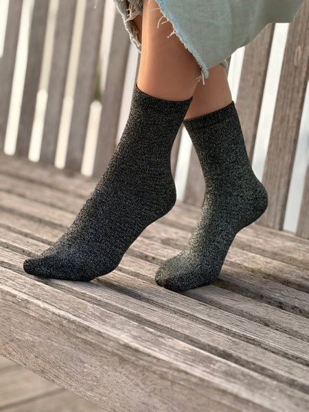 Chaussettes Pailletées Noir