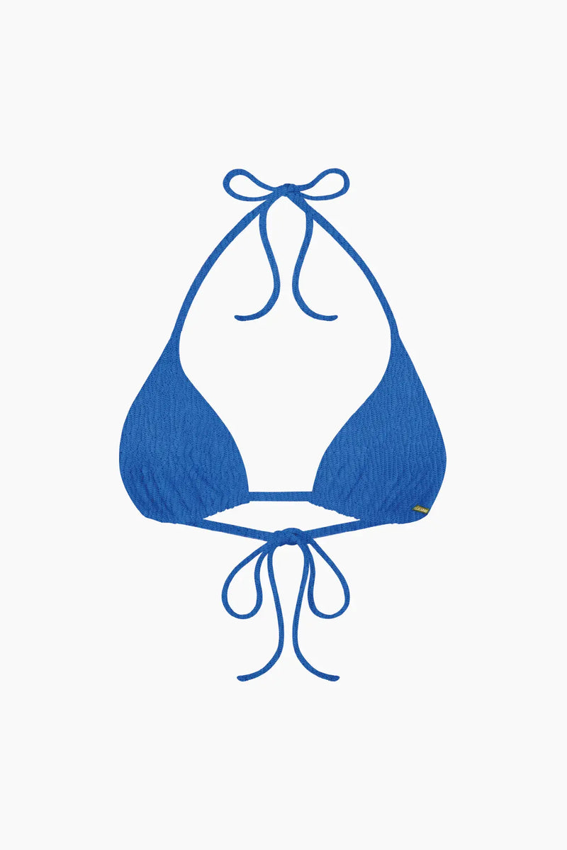 Nérée Blue Ibiza Tie-Triangle Bikini Top