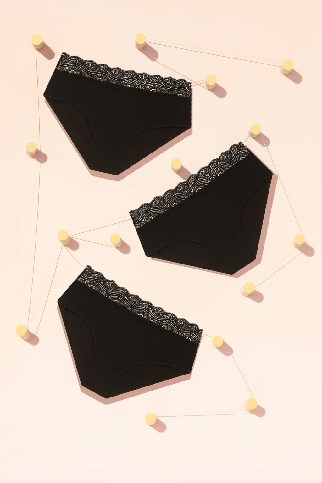 Pack Trio - 3 Shortys Absolu Anthéia Noirs