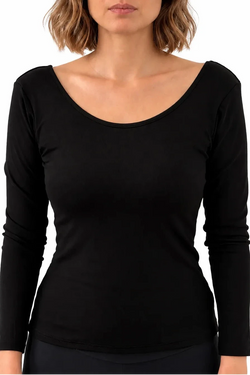 Le Louisa Bra Top Manches Longues Dos Danseuse Noir