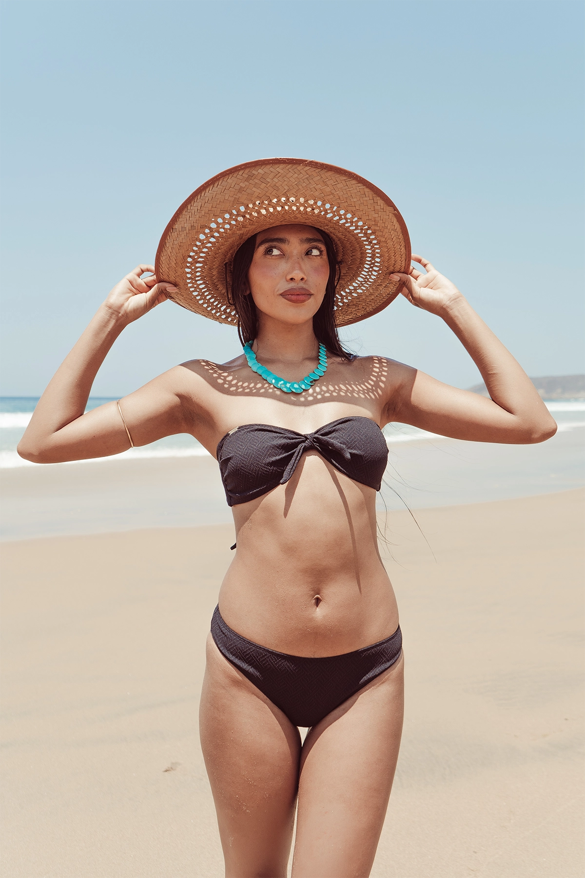 Nérée Black Ribbed Bikini Brief 