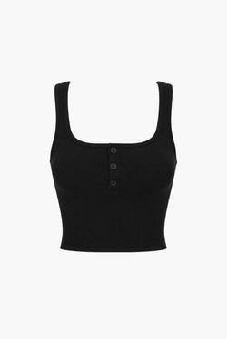 Le Jane Bra Top Débardeur Côtelé Noir