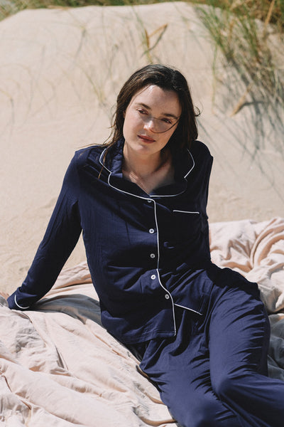 Chemise de Pyjama Daphne Bleu Marine