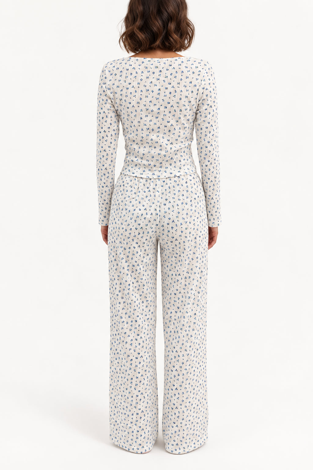 Top Pointelle Hyacinth Bluebell