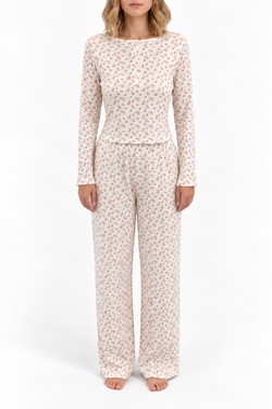 Top Pointelle Hyacinth Wild Rose
