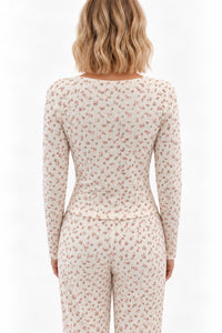 Top Pointelle Hyacinth Wild Rose