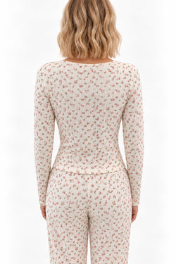 Top Pointelle Hyacinth Wild Rose