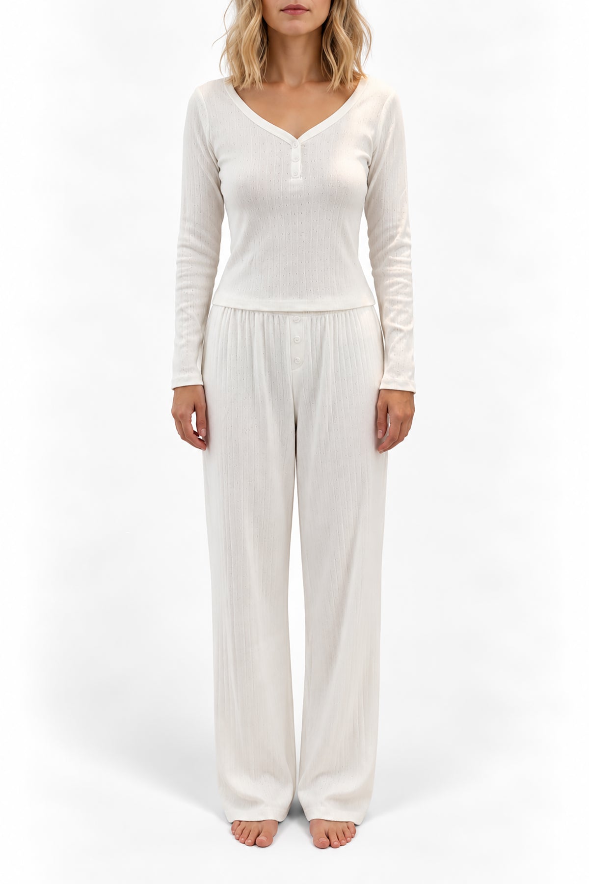 Bas Pointelle Penelope White