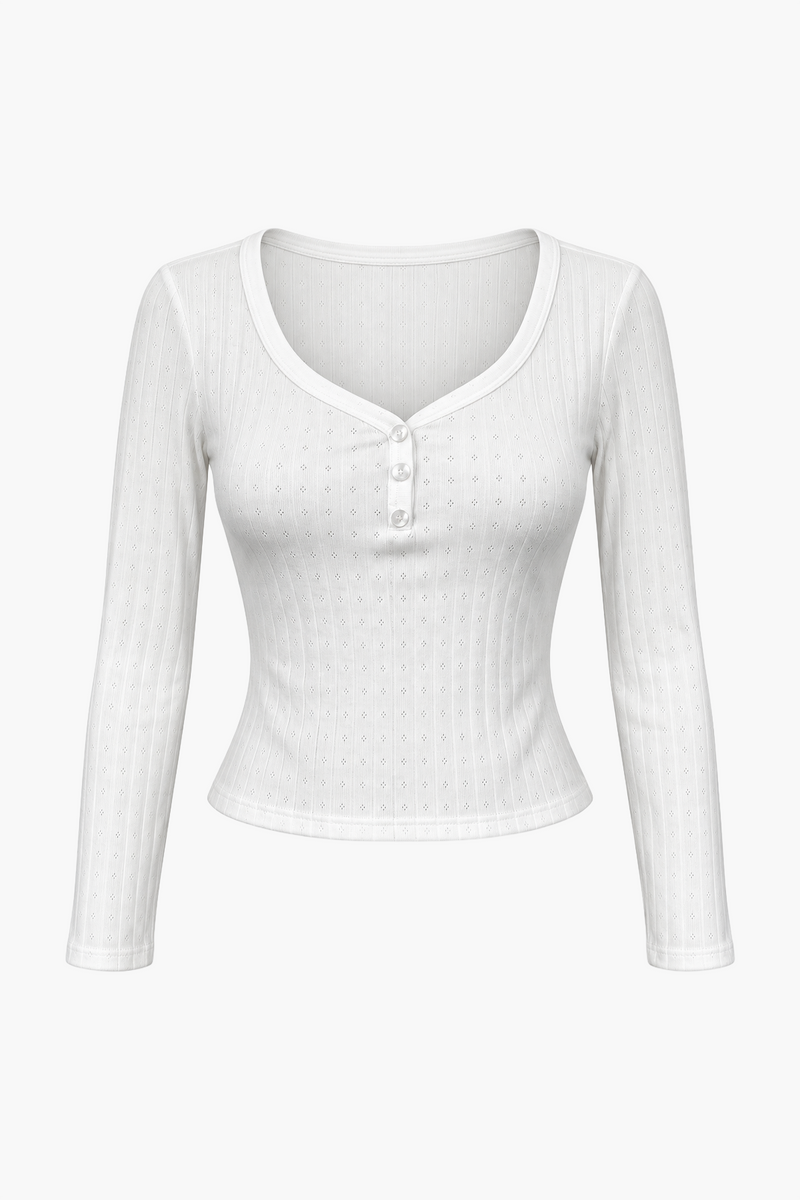 Top Pointelle Penelope White