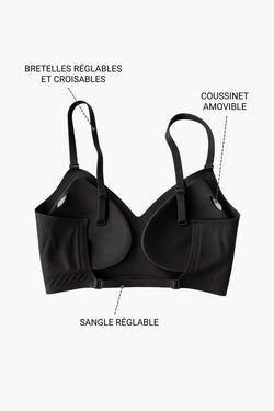 Brassière Invisible Dos Nu Eclipse Noir