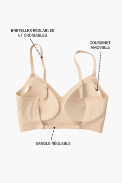 Brassière Invisible Dos Nu Eclipse Sable