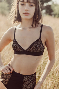 Black Venise Triangle Bra