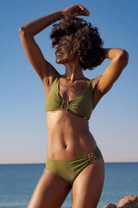 Héméra Green Triangle Bikini Top