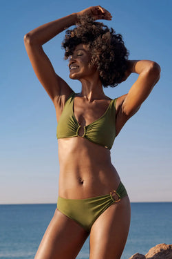 Héméra Green Triangle Bikini Top