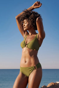 Héméra Green Triangle Bikini Top