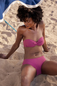 Bandeau Nérée Texturé Vichy Rose