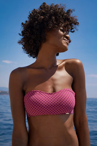 Bandeau Nérée Texturé Vichy Rose