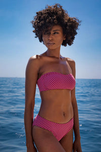 Bandeau Nérée Texturé Vichy Rose