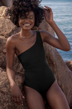 Sunset Black One-Piece Swimsuit