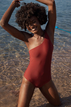Sunset Terracotta One-Piece Swimsuit